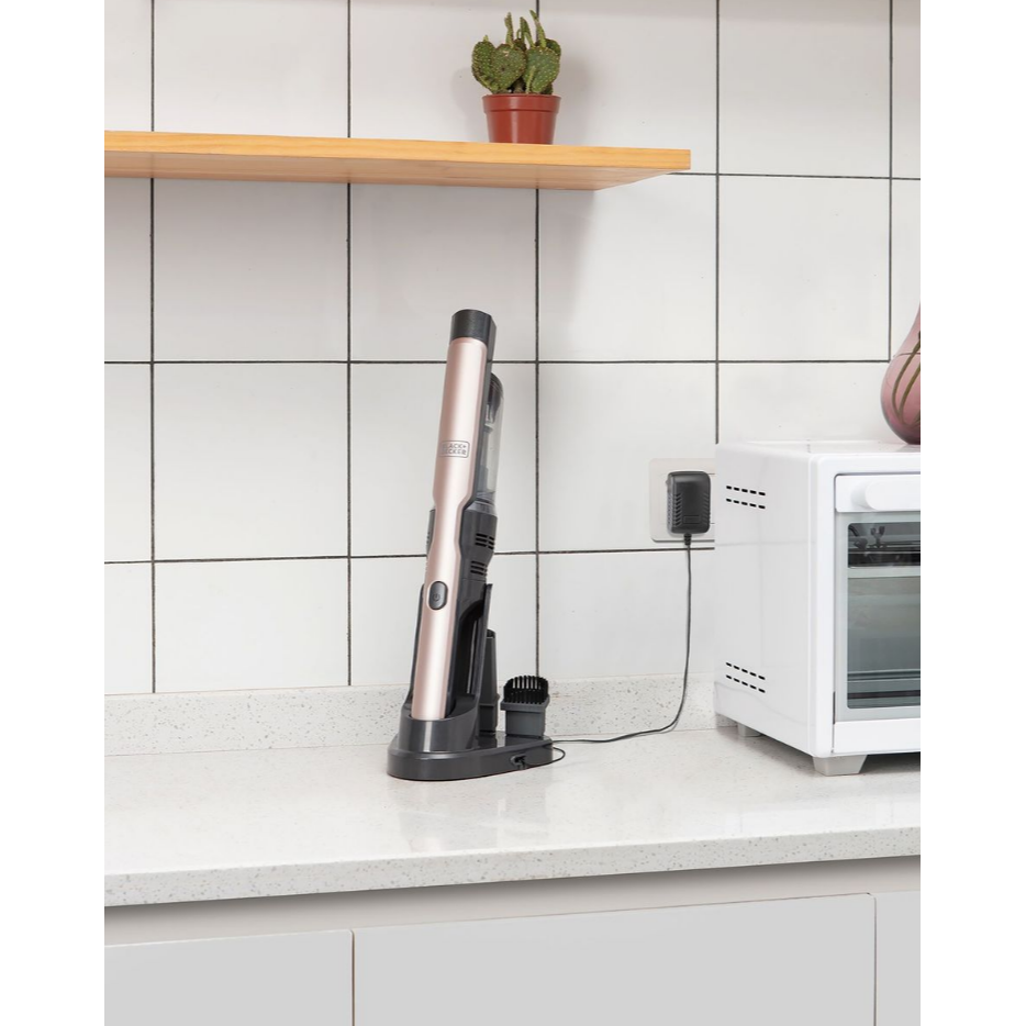 BLACK+DECKER New 12V DUSTBUSTER + Charging Station + 2 Acc, Rose Gold