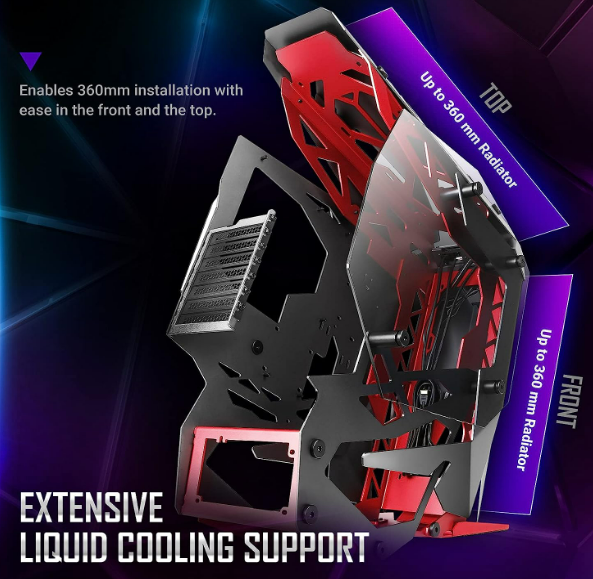 Antec Torque Mid-Tower ATX Gaming Chassis - Red/Black