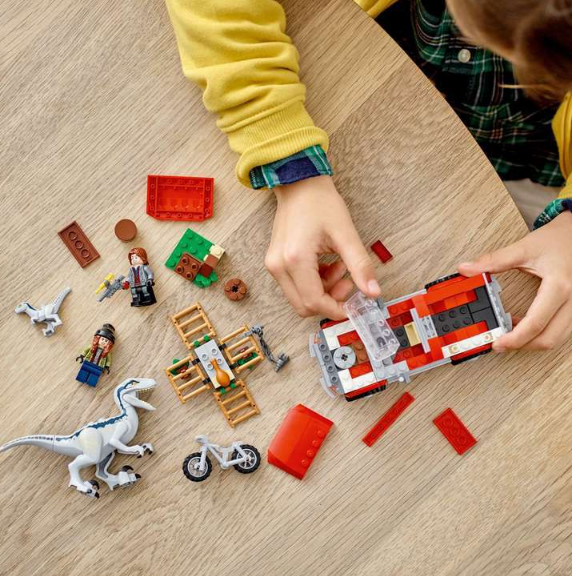 LEGO® Jurassic World Blue & Beta Velociraptor Capture 76946 Building Toy Cars (181 Pieces)