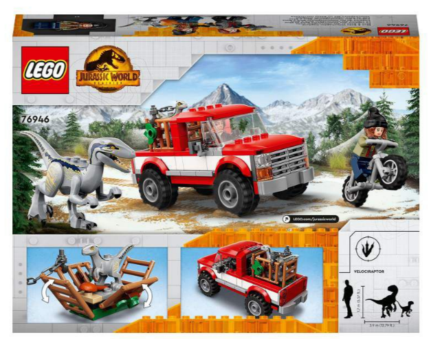 LEGO® Jurassic World Blue & Beta Velociraptor Capture 76946 Building Toy Cars (181 Pieces)