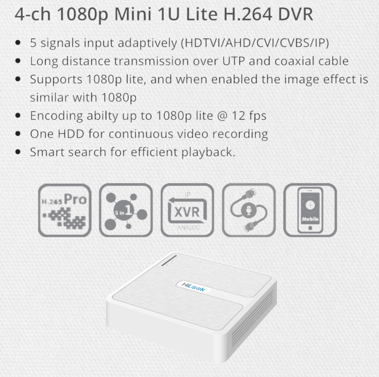 HiLook 4 Channel 1080p ColorVu Complete Kit