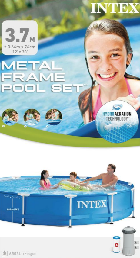 INTEX Pool - Metal Frame - With Pump