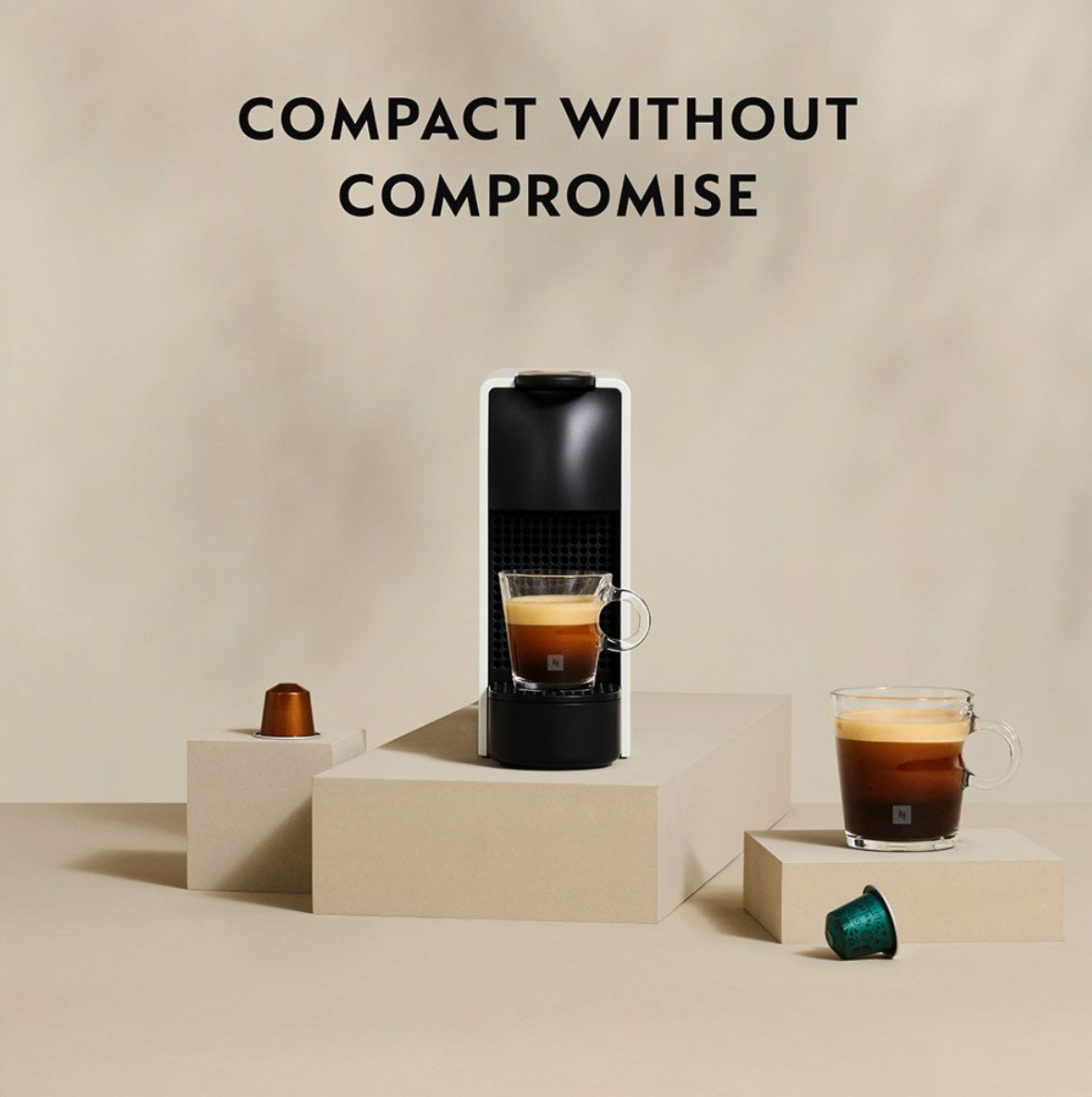 Nespresso Essenza Mini C30 Coffee Machine - Pure White
