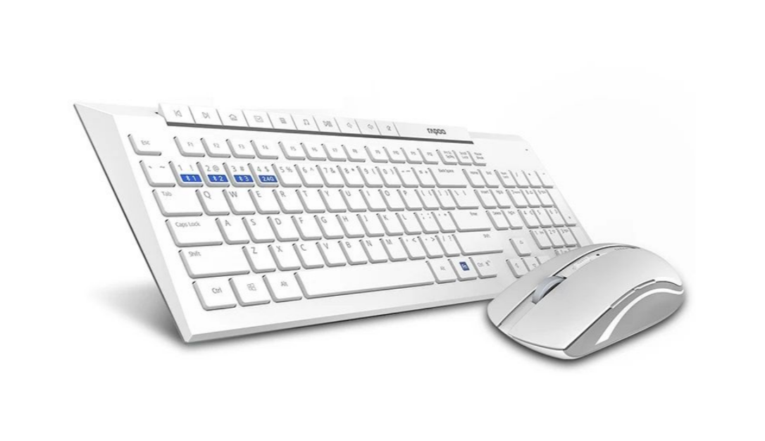 Rapoo Multimode 8100M White Wireless Combo