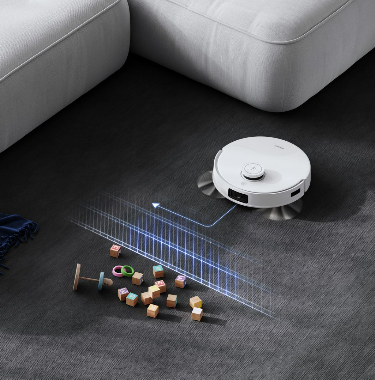 Ecovacs DEEBOT T10 TURBO Robot Vacuum Cleaner - 3000Pa, 260min Runtime, AI