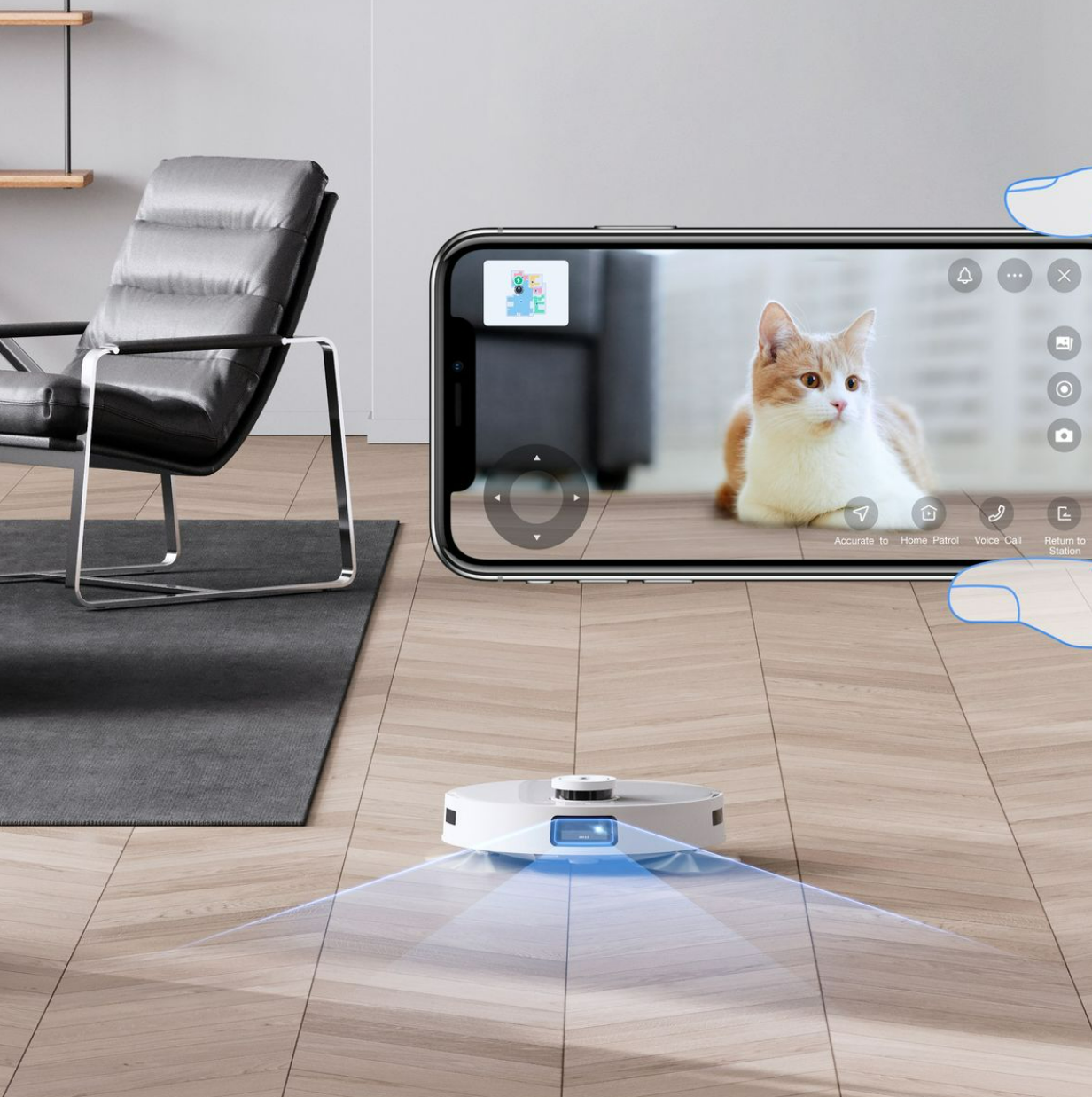 Ecovacs DEEBOT T10 TURBO Robot Vacuum Cleaner - 3000Pa, 260min Runtime, AI