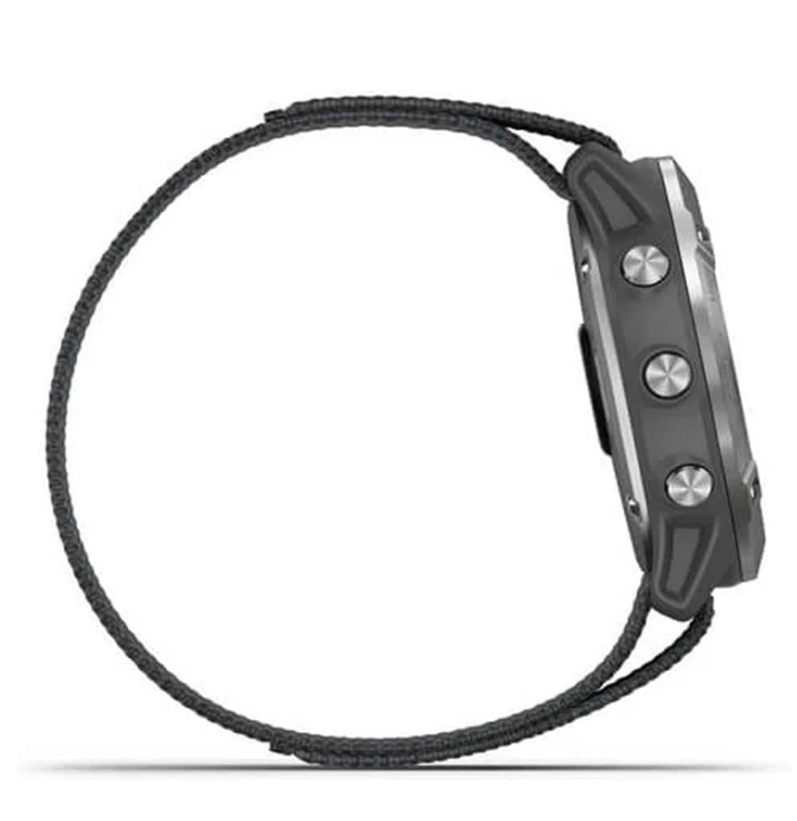 Garmin Enduro Steel with Grey UltraFit Nylon Strap, Multisport GPS Watch with Solar Charging Capabilities