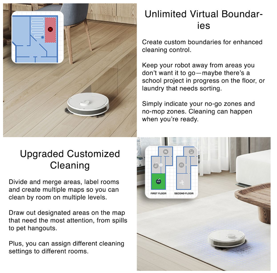 Ecovacs Deebot N8+ Robot Vacuum Cleaner - dToF LiDAR, 110min Runtime