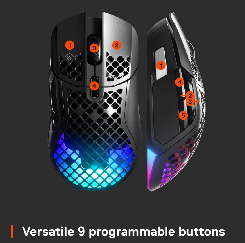 SteelSeries Aerox 5 Wireless Gaming Mouse