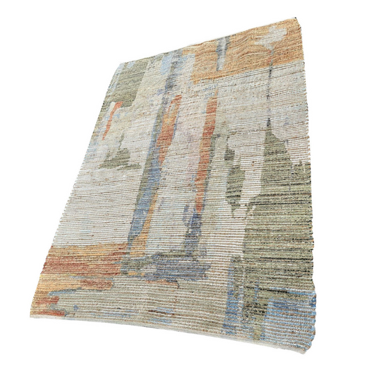 George & Mason - 160 x 230cm Tempo Jute & Chindi Printed Rug