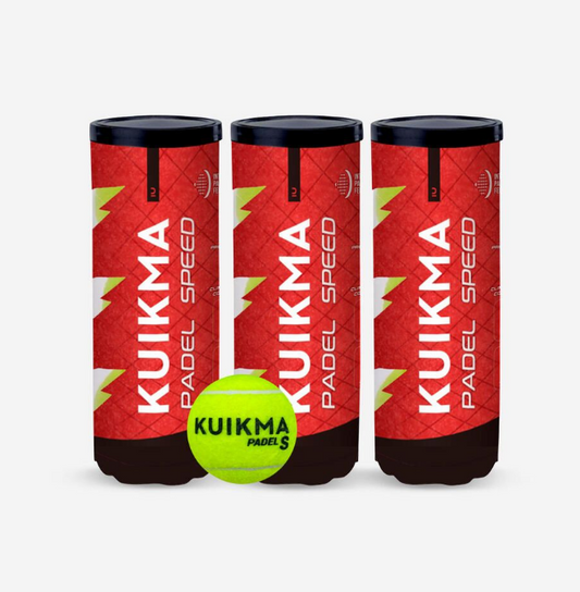 Decathlon Kuikma Pressurised padel balls PB Speed tri-pack