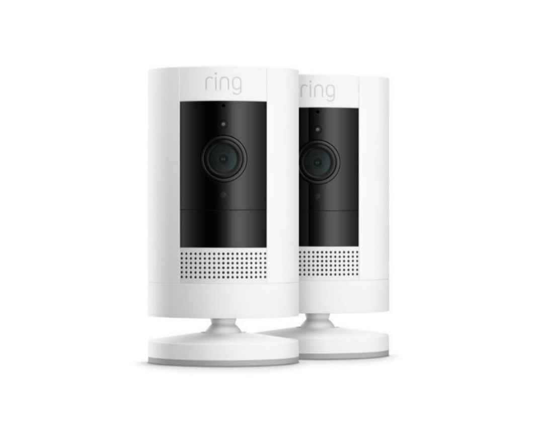 Ring Stick Up Cam Battery, 2-Pack | 1080HD, Two-Way Talk | White