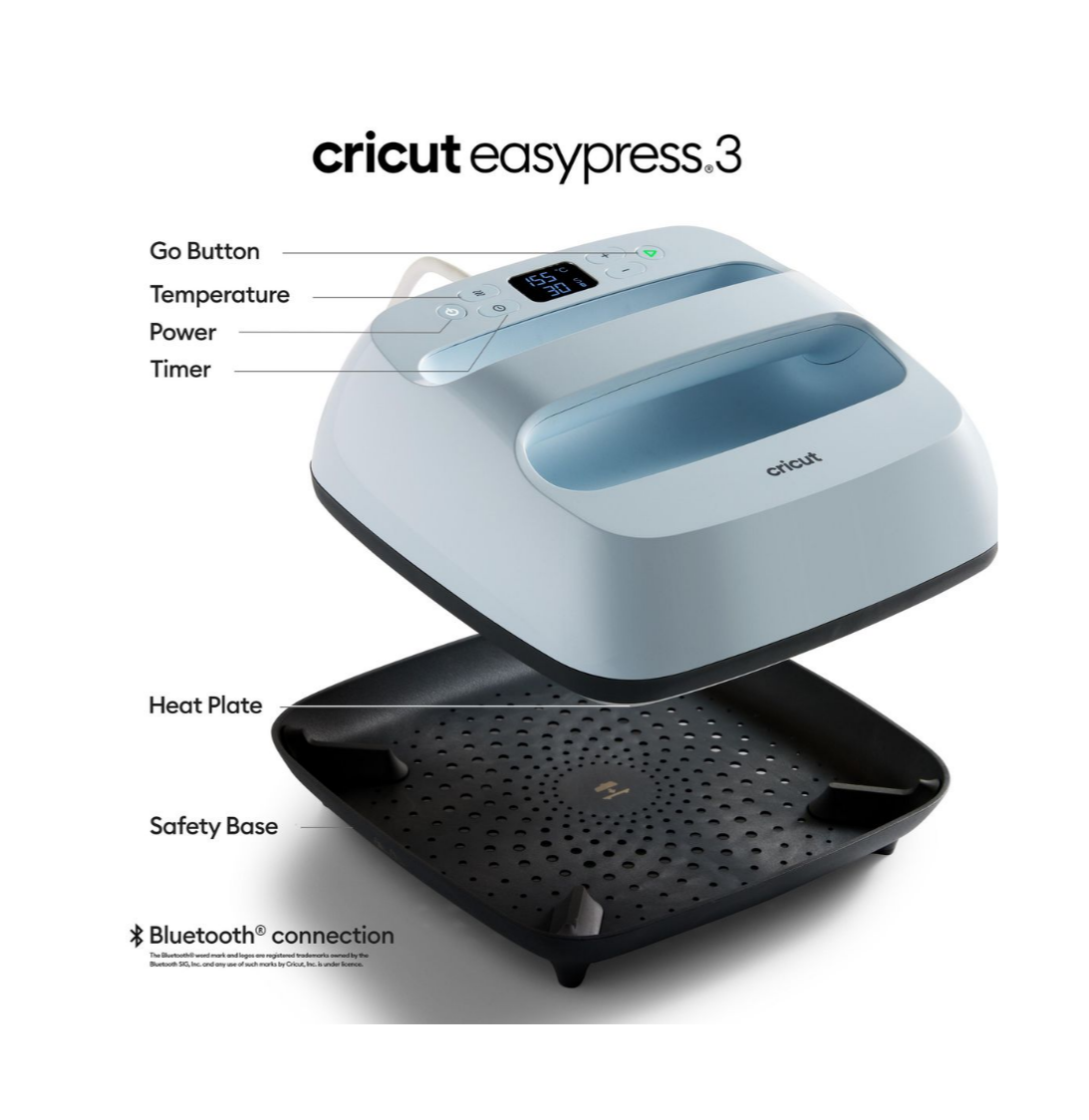 Cricut EasyPress 3 – Zen Blue 9"x 9"