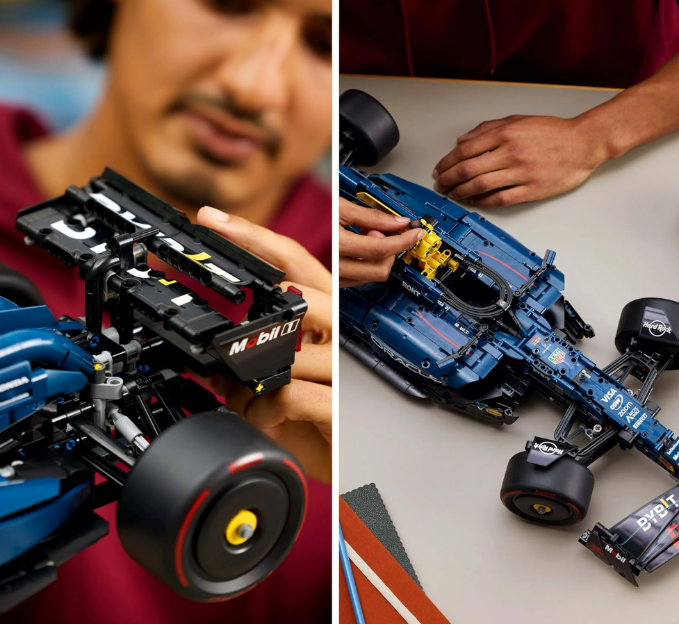 LEGO Technic Oracle Red Bull Racing RB20 F1 Car Model Kit - Collectible Formula 1 Building Set with 1:8 Scale V6 Engine, Gear Box, Steering & DRS - Gift Idea for Adult & Teenage Racing Fans - 42206
