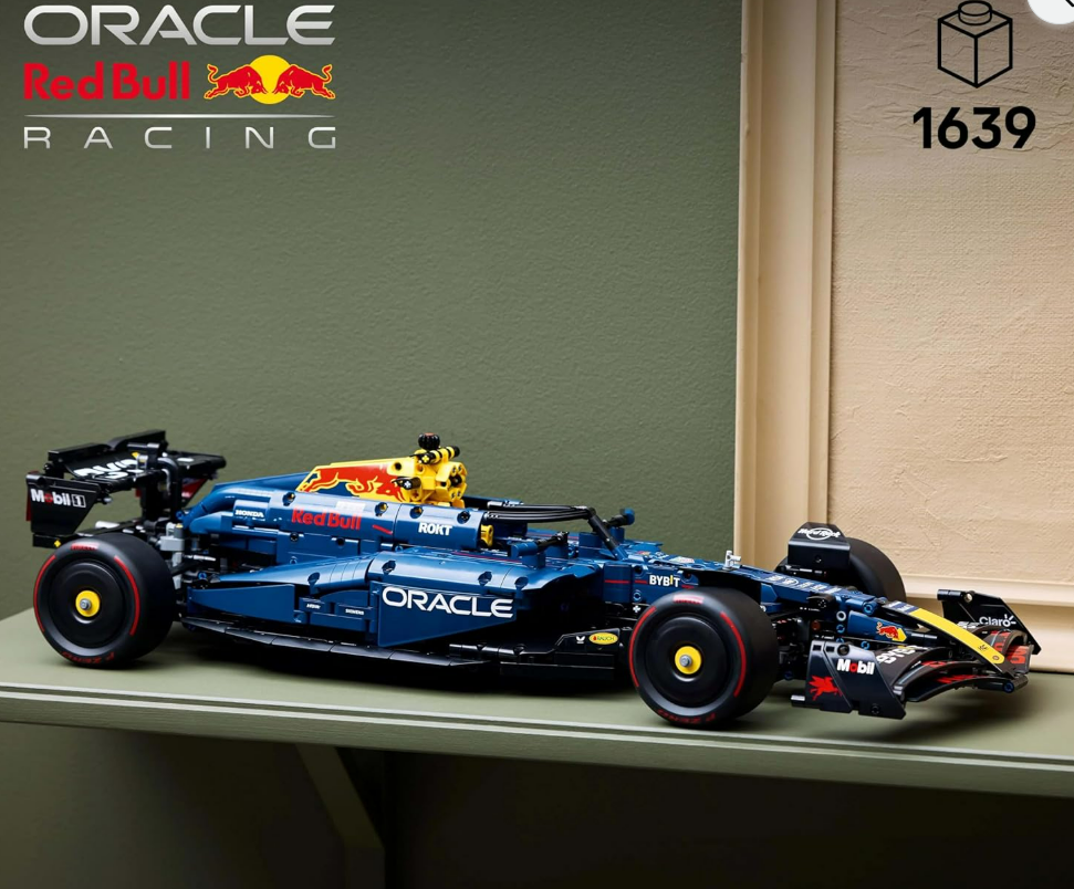 LEGO Technic Oracle Red Bull Racing RB20 F1 Car Model Kit - Collectible Formula 1 Building Set with 1:8 Scale V6 Engine, Gear Box, Steering & DRS - Gift Idea for Adult & Teenage Racing Fans - 42206