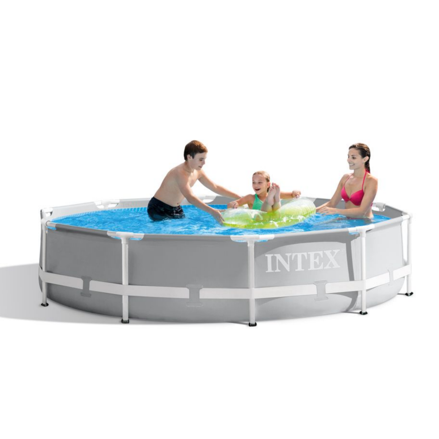 Intexยฎ3.05m x 76cm Prism Frame Pool Metal-Frame With Pump