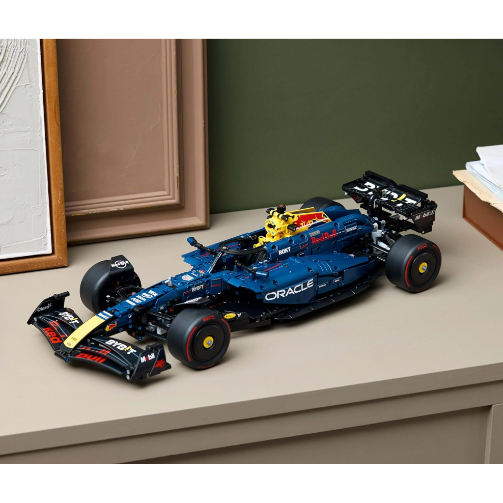 LEGO Technic Oracle Red Bull Racing RB20 F1 Car Model Kit - Collectible Formula 1 Building Set with 1:8 Scale V6 Engine, Gear Box, Steering & DRS - Gift Idea for Adult & Teenage Racing Fans - 42206
