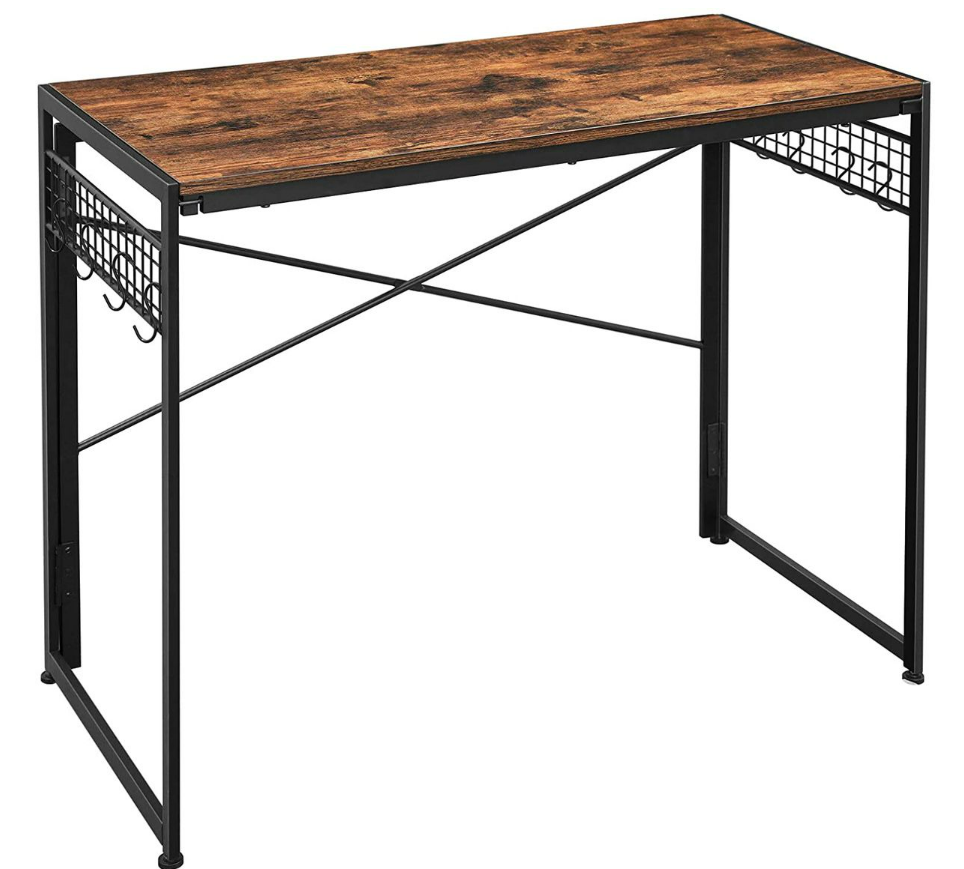 Simple Folding Computer Sturdy Writing Desk with 8 Hooks