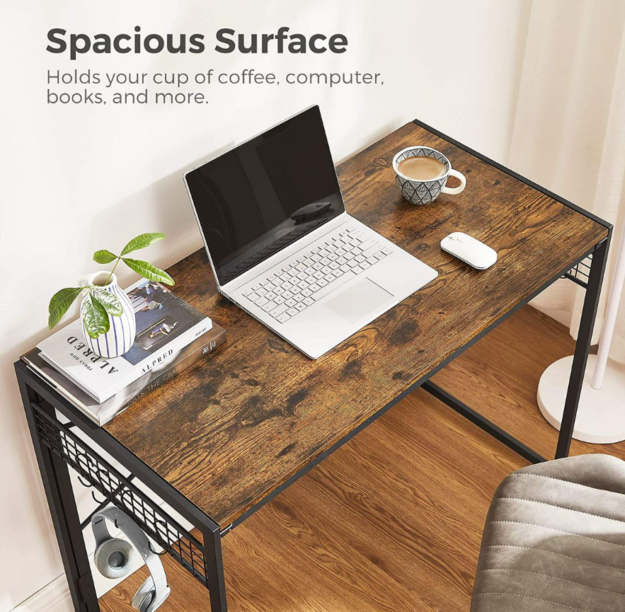 Simple Folding Computer Sturdy Writing Desk with 8 Hooks