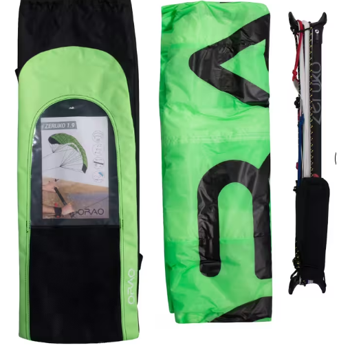Decathlon Orao Taction Kite 1.9 m2 + Bar - Neon Green Kite