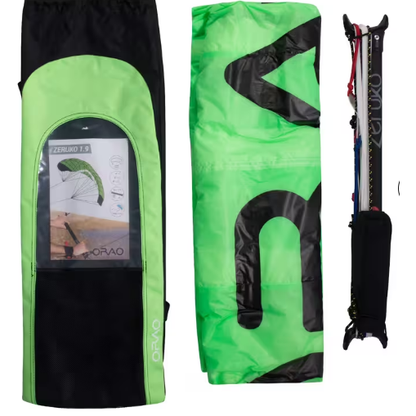 Decathlon Orao Taction Kite 1.9 m2 + Bar - Neon Green Kite