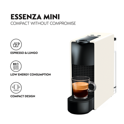 Nespresso Essenza Mini C30 Coffee Machine - Pure White