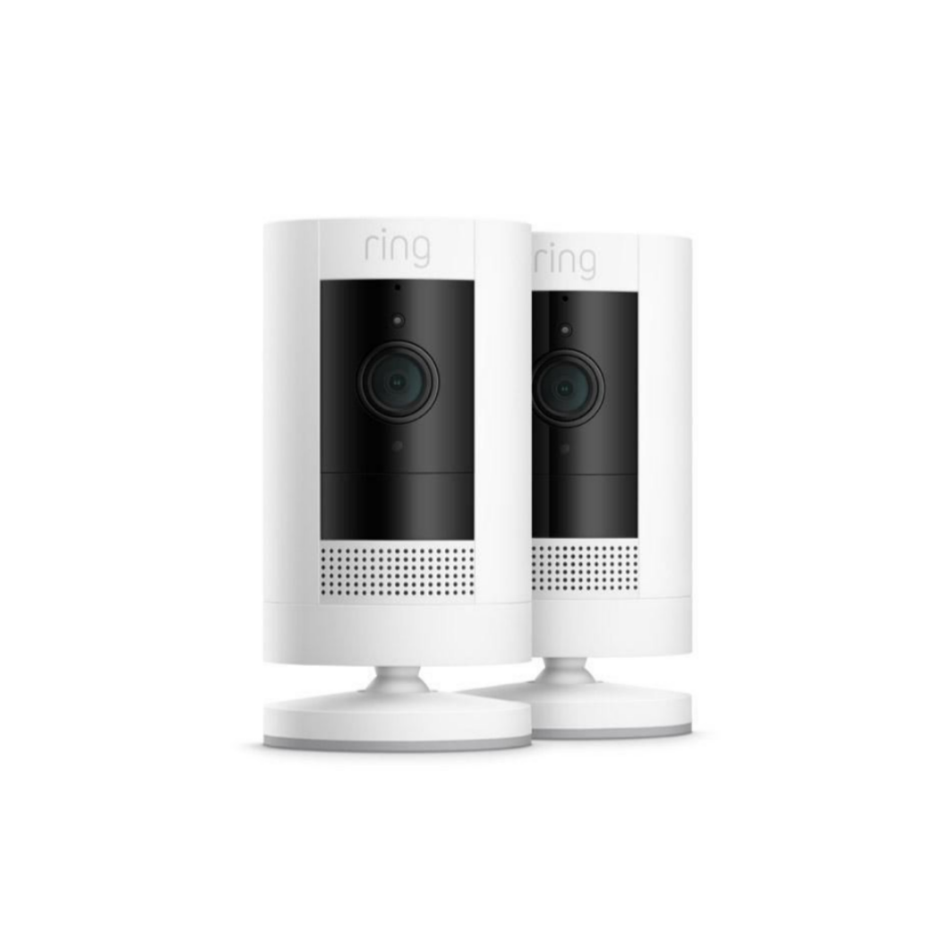 Ring Stick Up Cam Battery, 2-Pack | 1080HD, Two-Way Talk | White