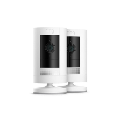 Ring Stick Up Cam Battery, 2-Pack | 1080HD, Two-Way Talk | White