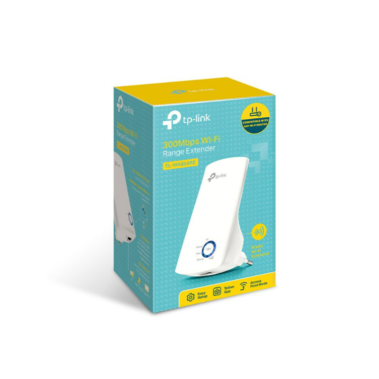 TP-Link WA850RE 300Mbps Wi-Fi Range Extender, Ethernet Port, Plug & Play