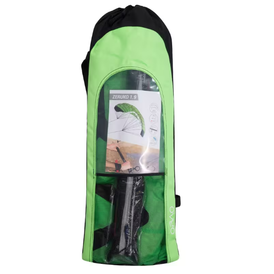 Decathlon Orao Taction Kite 1.9 m2 + Bar - Neon Green Kite