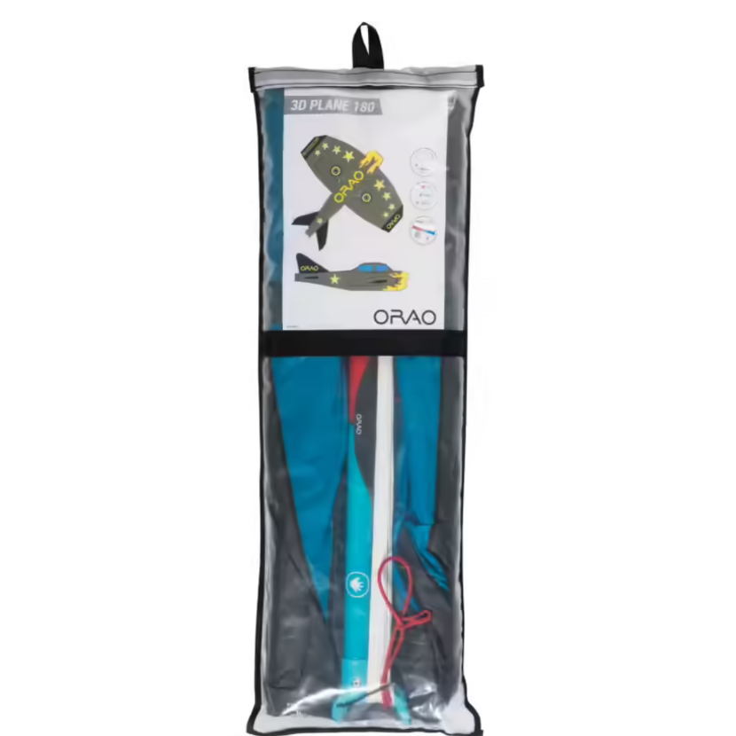 Decathlon Orao 3D Plane 180 Kids' Stunt Kite - Adventure Colours