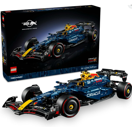 LEGO Technic Oracle Red Bull Racing RB20 F1 Car Model Kit - Collectible Formula 1 Building Set with 1:8 Scale V6 Engine, Gear Box, Steering & DRS - Gift Idea for Adult & Teenage Racing Fans - 42206