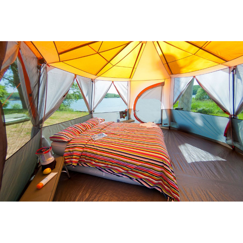 Coleman Octagon 8 Person Family Camping Dome Tent Orange