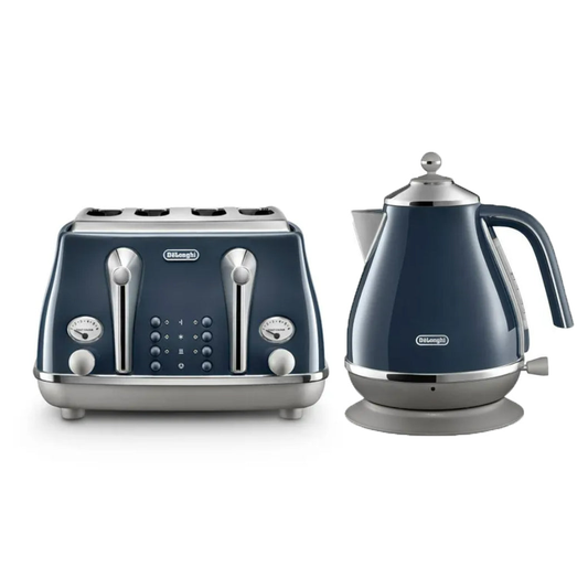 De'Longhi Icona Capitals London Blue Kettle & Toaster Set