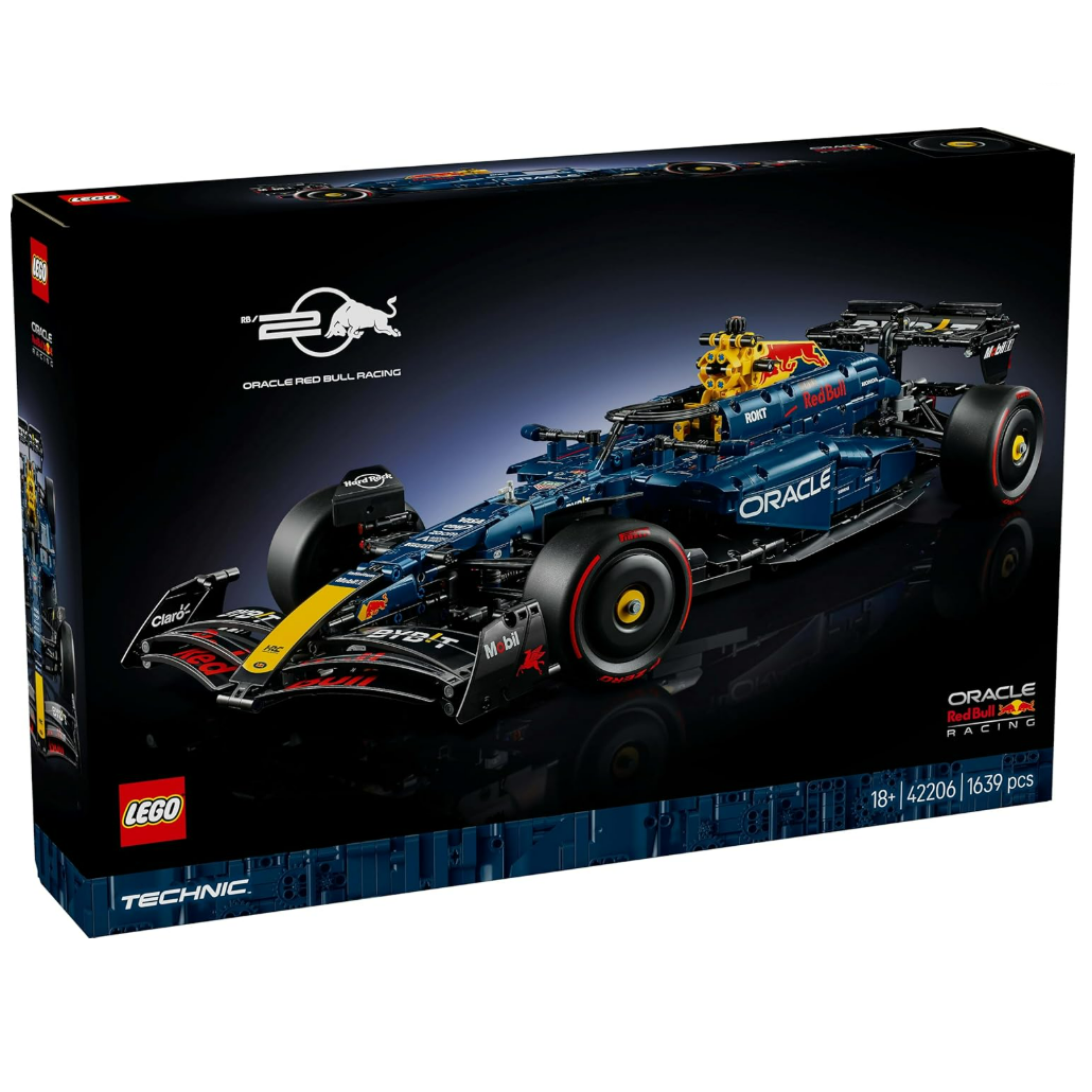 LEGO Technic Oracle Red Bull Racing RB20 F1 Car Model Kit - Collectible Formula 1 Building Set with 1:8 Scale V6 Engine, Gear Box, Steering & DRS - Gift Idea for Adult & Teenage Racing Fans - 42206