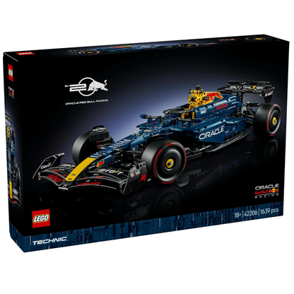 LEGO Technic Oracle Red Bull Racing RB20 F1 Car Model Kit - Collectible Formula 1 Building Set with 1:8 Scale V6 Engine, Gear Box, Steering & DRS - Gift Idea for Adult & Teenage Racing Fans - 42206