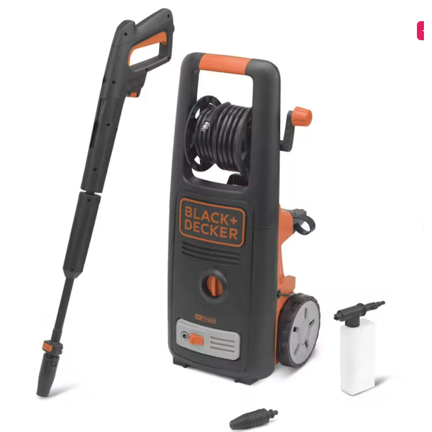 Black & Decker 1200W Lawn Mower & 1800W High Pressure Washer Bundle