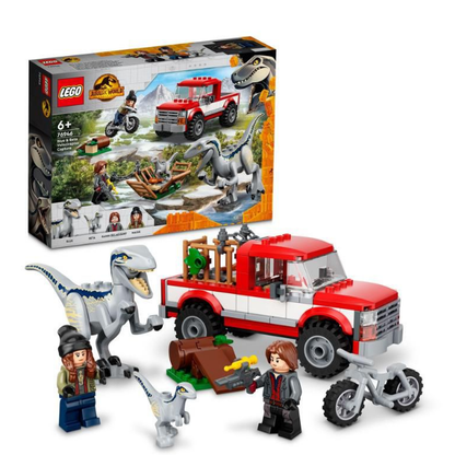 LEGO® Jurassic World Blue & Beta Velociraptor Capture 76946 Building Toy Cars (181 Pieces)