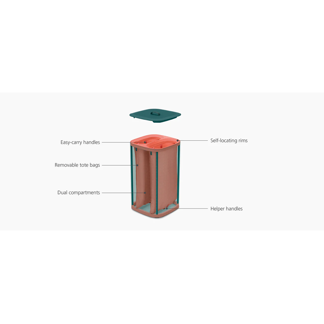 Jospeh Jospeh Tota Pop 60L Laundry Separation Basket