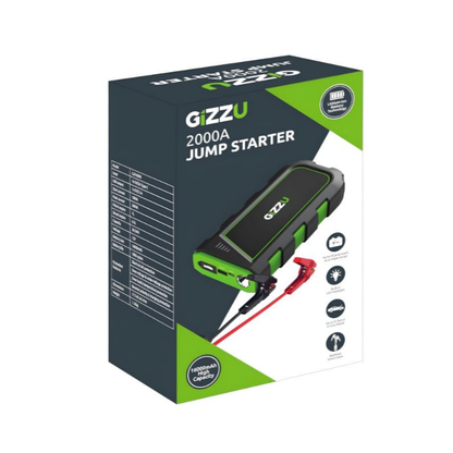 Gizzu Car Jump Starter 16000mAh - 2000A