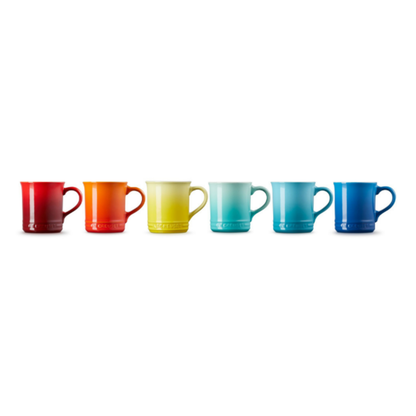 Le Creuset Rainbow Seattle Mugs Set of 6 - 400ml