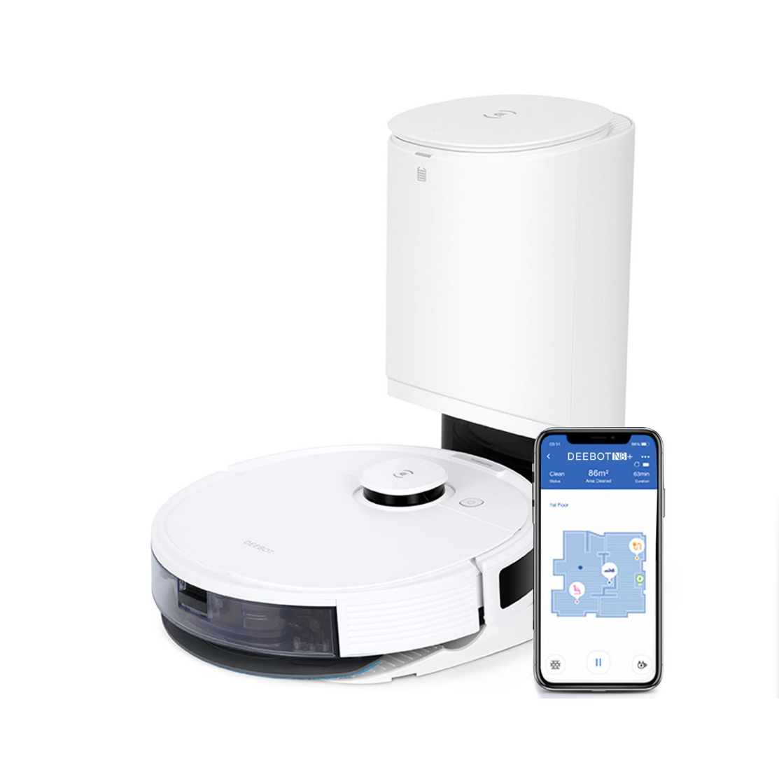 Ecovacs Deebot N8+ Robot Vacuum Cleaner - dToF LiDAR, 110min Runtime