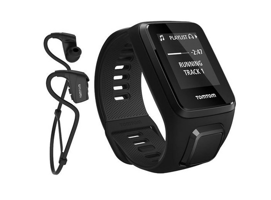 TomTom Spark 3 Cardio+Music Fitness Watch with Headphones (Black)