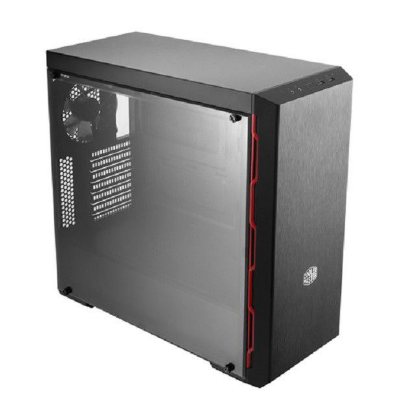 Cooler Master Master box B600L ATX Desktop Chassis Windowed - Black/Red