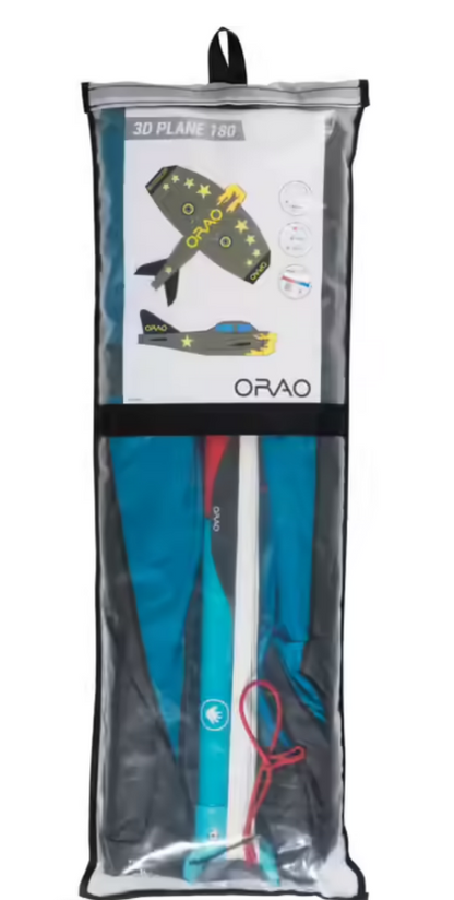 Decathlon Orao 3D Plane 180 Kids' Stunt Kite - Adventure Colours