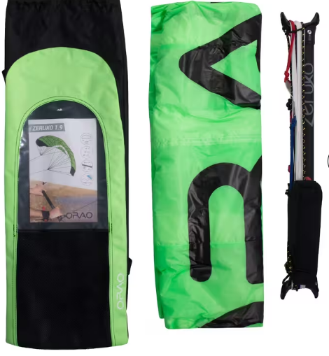 Decathlon Orao Taction Kite 1.9 m2 + Bar - Neon Green Kite