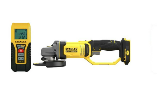 Stanley 18V Cordless Angle Grinder (battery excluded) and Laser Measurer