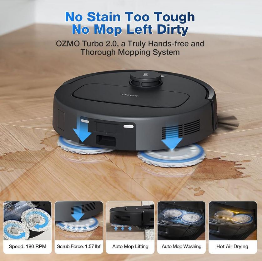 Ecovacs DEEBOT N30 PRO OMNI Robot Vacuum Cleaner - 10 000Pa, 320min Runtime