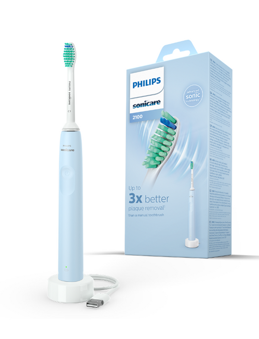 Philips Sonicare 2100 series Electric Toothbrush, HX3651/12 - Light Blue