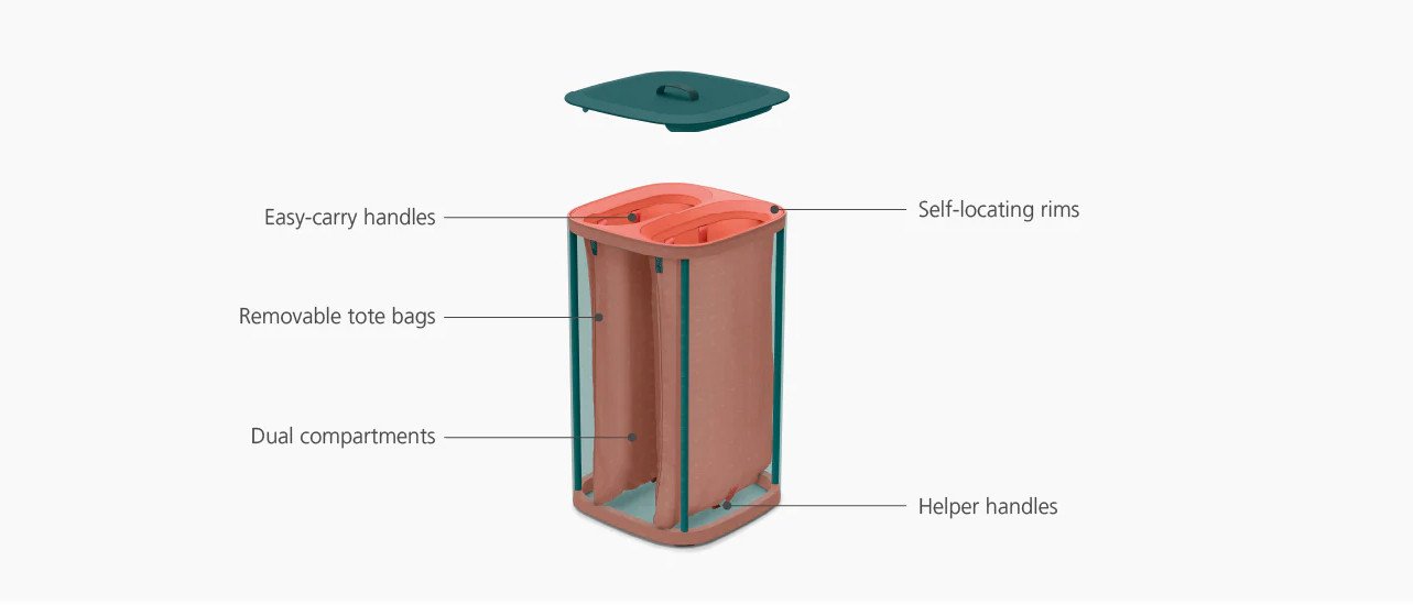 Jospeh Jospeh Tota Pop 60L Laundry Separation Basket